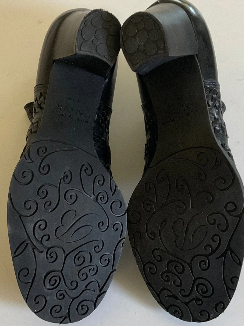 BRIGHTON Galore Woven Black Leather Booties Size 6 NWOT